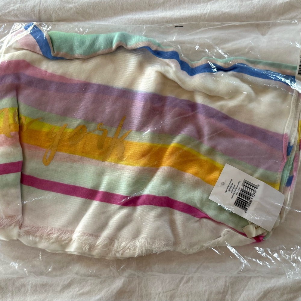 NWT Kate Spade New York “Cape Stripe Oblong” Multicolor Scarf